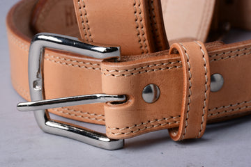 HILASON Western Genuine Leather Belt for Men Women Cowboy Cowgirl Handmade Unisex Full Grain Heavy Duty Belt